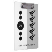 Voeg initialen toe noemen wit en grijs klembord (Rechts)