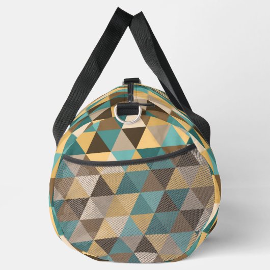 Voeg Initialen toe, Retro Abstracte Driehoeken Gro Plunjezak (Rechts)