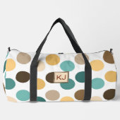 Voeg Initialen toe, Retro Circles Green Brown Crea Plunjezak (Voorkant)