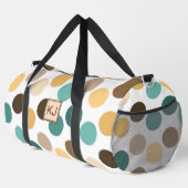 Voeg Initialen toe, Retro Circles Green Brown Crea Plunjezak (Rechterhoek)