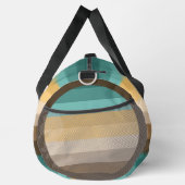 Voeg Initialen toe, Retro Stripes Green Brown Crea Plunjezak (Rechts)