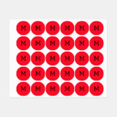 Voeg initiële effen rood toe labels (Vel)