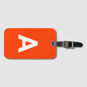Voeg initiële Monogram Gepersonaliseerd Eenvoudig Bagagelabel (Voorkant (horizontaal))