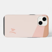 Voeg initiële monogram moderne minimalistische toe iPhone hoesje (Achterkant horizontaal)