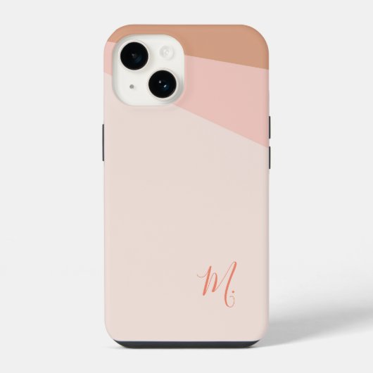 Voeg initiële monogram moderne minimalistische toe iPhone hoesje (Achterkant)