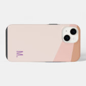 Voeg initiële monogram moderne minimalistische toe iPhone hoesje (Achterkant horizontaal)