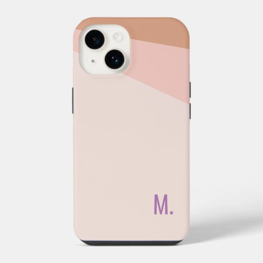 Voeg initiële monogram moderne minimalistische toe iPhone hoesje (Achterkant)