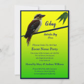 Voeg Jaar Tekst toe, Kookaburra Australisch Feest  Kaart (Voorkant)