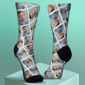 Voeg je 1 foto toe om een patroon te maken - Wit Sokken