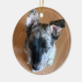 Voeg je aangepaste pop-upfoto van Cute Tweezijdig  Keramisch Ornament (Links)