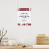 Voeg je aangepaste prijsopgave toe met de bloemen poster (Keuken)
