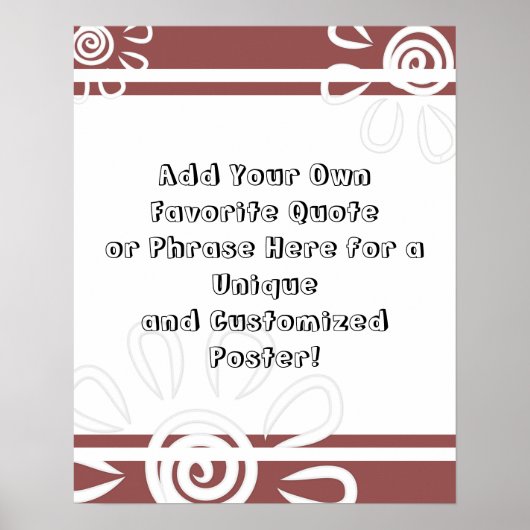 Voeg je aangepaste prijsopgave toe met de bloemen poster (Voorkant)