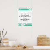 Voeg je aangepaste prijsopgave toe met de bloemen poster (Keuken)