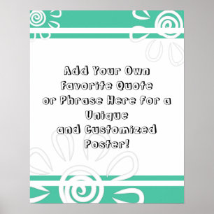 Voeg je aangepaste prijsopgave toe met de bloemen  poster