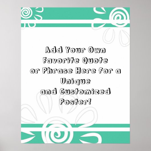 Voeg je aangepaste prijsopgave toe met de bloemen poster (Voorkant)