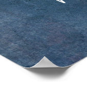 Voeg je aangepaste tekst donkere marineblauw grung poster (Hoek)