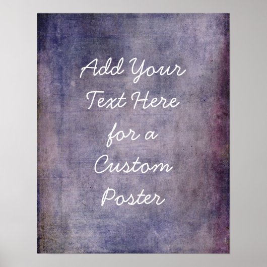 Voeg je aangepaste tekst  donkere Paarse grunge to Poster (Voorkant)