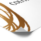 Voeg je aangepaste tekst gouden metalen breukstrep poster (Hoek)