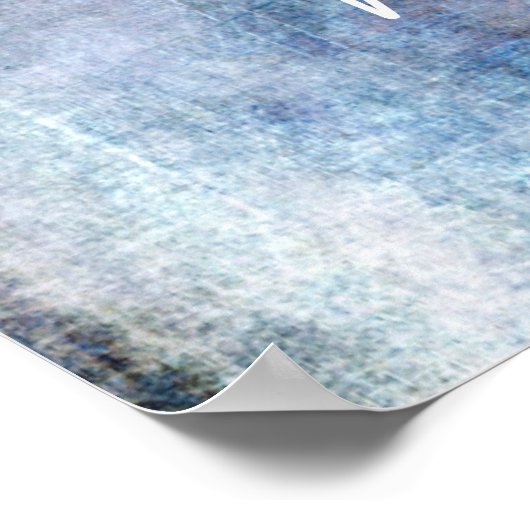 Voeg je aangepaste tekst  jood-toon grunge toe poster (Hoek)