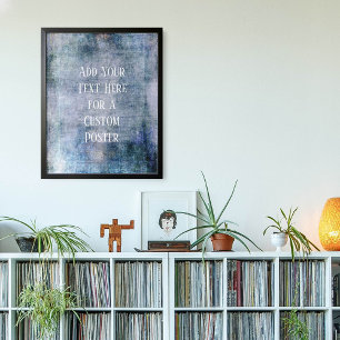 Voeg je aangepaste tekst  jood-toon grunge toe poster