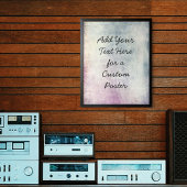 Voeg je aangepaste tekst kleurrijke grunge toe poster