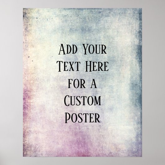 Voeg je aangepaste tekst kleurrijke grunge toe poster (Voorkant)