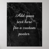 Voeg je aangepaste tekst toe boven de zwarte stand poster (Voorkant)