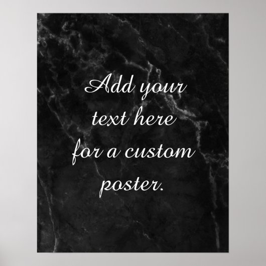 Voeg je aangepaste tekst toe boven de zwarte stand poster (Voorkant)