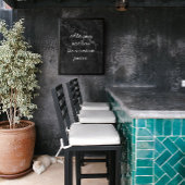 Voeg je aangepaste tekst toe boven de zwarte stand poster