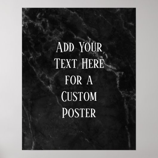 Voeg je aangepaste tekst toe boven de zwarte stand poster (Voorkant)