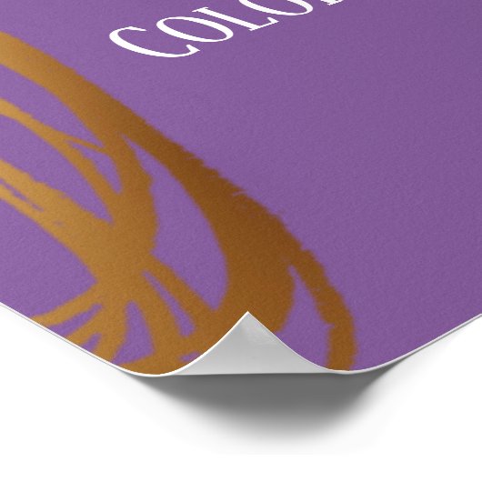 Voeg je aangepaste tekst toe met Goud Ovalen Paars Poster (Hoek)