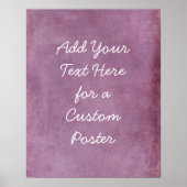 Voeg je aangepaste tekst toe, subtiel Roze rand Poster (Voorkant)