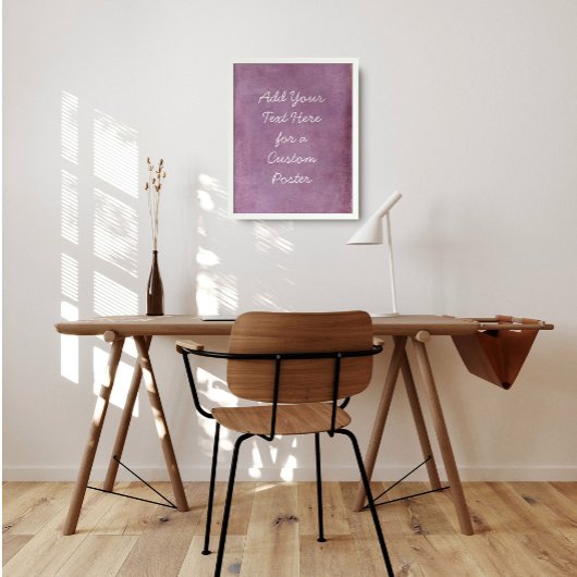 Voeg je aangepaste tekst toe, subtiel Roze rand Poster