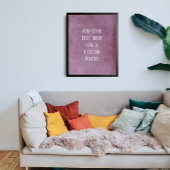 Voeg je aangepaste tekst toe, subtiel Roze rand Poster