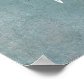 Voeg je aangepaste tekst toe subtiele blauwe grung poster (Hoek)