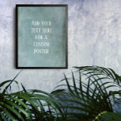 Voeg je aangepaste tekst toe subtiele blauwe grung poster