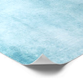 Voeg je aangepaste tekst toe, subtiele Blauwgroen  Poster (Hoek)