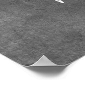 Voeg je aangepaste tekst vetgekleurd grijs grunge  poster (Hoek)