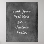 Voeg je aangepaste tekst vetgekleurd grijs grunge  poster (Voorkant)