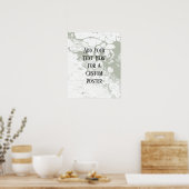 Voeg je aangepaste tekst, witte en zwarte marmer t poster (Keuken)