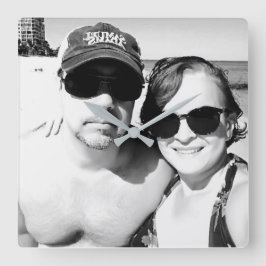 Voeg je Afbeelding aan persoonlijke gegevens toe Vierkante Klok