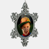 Voeg je Afbeelding Snowflake toe Tin Sneeuwvlok Ornament (Links)