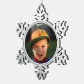 Voeg je Afbeelding Snowflake toe Tin Sneeuwvlok Ornament (Rechts)