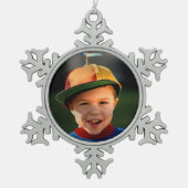 Voeg je Afbeelding Snowflake toe Tin Sneeuwvlok Ornament (Voorkant)