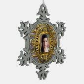 Voeg je Afbeelding toe Barok Snowflake Tin Sneeuwvlok Ornament (Links)