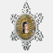 Voeg je Afbeelding toe Barok Snowflake Tin Sneeuwvlok Ornament (Rechts)