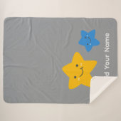 Voeg je Baby naam Sherpa Blanket Throw toe (Voorkant (horizontaal))