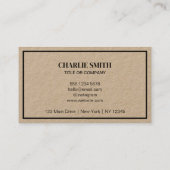 Voeg je bedrijf Logo toe Modern Rustic Black Scrip Visitekaartje (Achterkant)