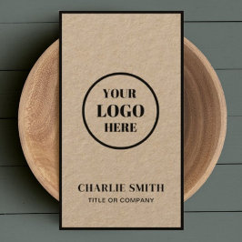 Voeg je bedrijf Logo toe Modern Rustic Black Scrip Visitekaartje