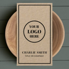 Voeg je bedrijf Logo toe Modern Rustic Black Scrip Visitekaartje